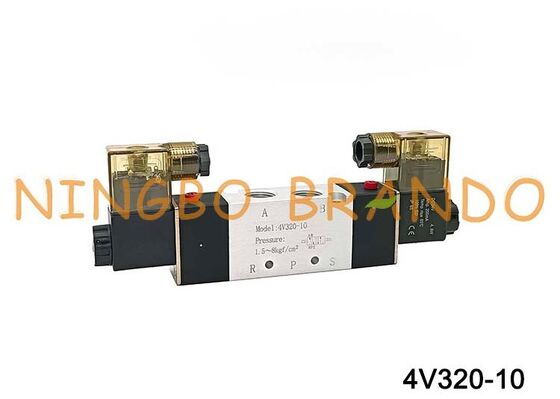 نوع AirTAC 4V320-10 DC12V 3/8 '' صمام هواء ملف لولبي مزدوج 5/2 طريقة