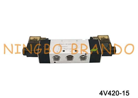 AIRTAC نوع الملف اللولبي صمام الهواء صمام 4V420-15 DC 12V 24V AC 110V 220V