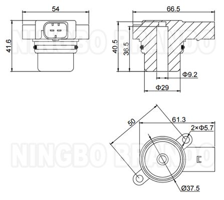 ملف صمام الملف اللولبي WABCO النوع 442 051 021 1 لنظام التعليق الهوائي BMW 12VDC 0.96A