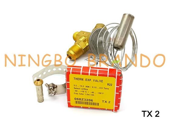 Danfoss Type 068Z3206 TX2 صمام التمدد الحراري 3/8 بوصة × 1/2 بوصة مضيئة