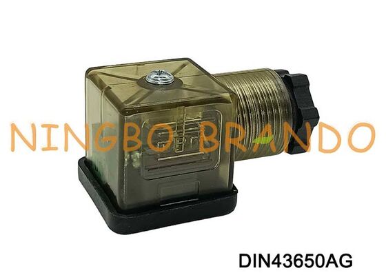 DIN43650A موصل ملف صمام الملف اللولبي 18 مم MPM نايلون بني DIN 43650 النوع A