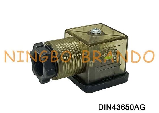 DIN43650A موصل ملف صمام الملف اللولبي 18 مم MPM نايلون بني DIN 43650 النوع A