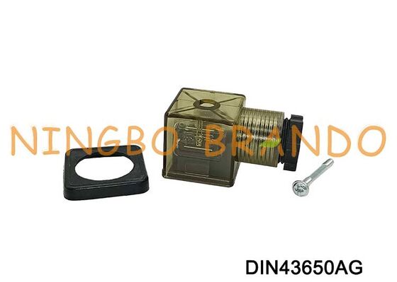 DIN43650A موصل ملف صمام الملف اللولبي 18 مم MPM نايلون بني DIN 43650 النوع A