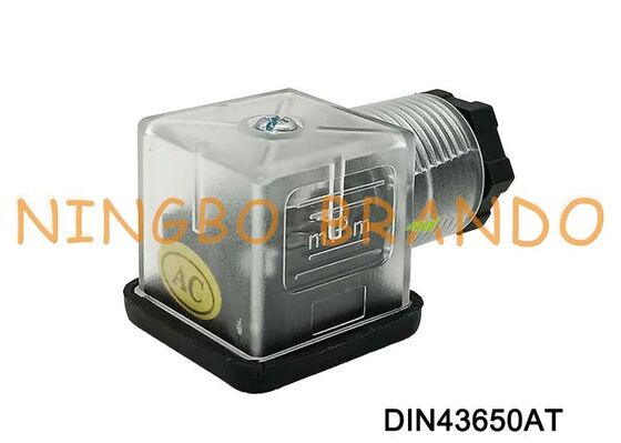 DIN43650A موصل ملف صمام الملف اللولبي 18 مم شفاف DIN 43650 النوع A