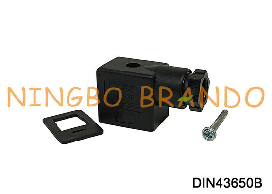 Solenoid Valve Coil Connector DIN43650 B MPM Black DIN 43650 Type B