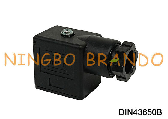 Solenoid Valve Coil Connector DIN43650 B MPM Black DIN 43650 Type B