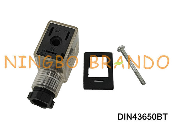 DIN43650B Solenoid Valve Coil Connector 11mm Transparent DIN 43650 Type B