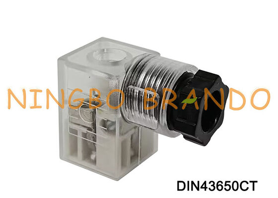 DIN43650C موصل ملف صمام الملف اللولبي 9.4 مم شفاف DIN 43650 النوع C