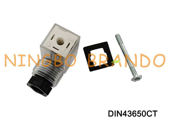 DIN43650C موصل ملف صمام الملف اللولبي 9.4 مم شفاف DIN 43650 النوع C