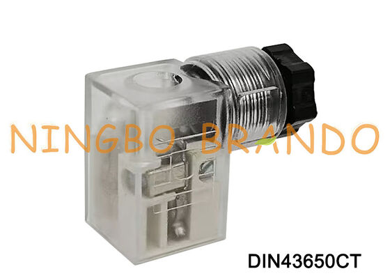 DIN43650C موصل ملف صمام الملف اللولبي 9.4 مم شفاف DIN 43650 النوع C