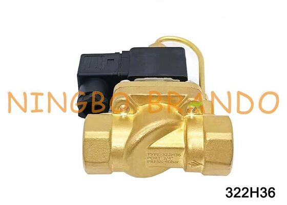 باركر نوع 322H36 DC24V صمام الملف اللولبي مفتوح عادة 3/4 بوصة AC220V