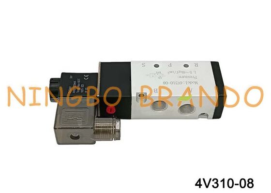 AIRTAC Type 4V310-08 Solenoid Valve 5/2 Way Pneumatic Valve 1/4 Inch Single Solenoid