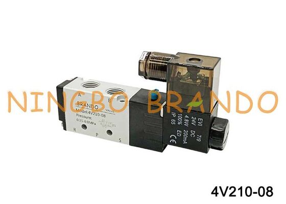 Airtac نوع 4V210-08 هوائي الملف اللولبي صمام 5/2 الطريق