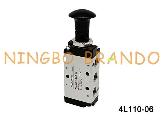 Airtac نوع 4L110-06 4L صمام التحكم في الهواء بالدفع والسحب 5/2 طريقة
