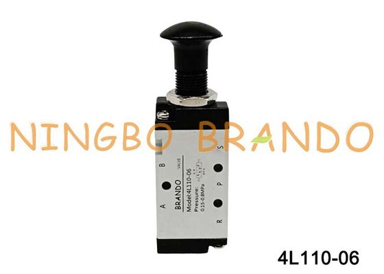 Airtac نوع 4L110-06 4L صمام التحكم في الهواء بالدفع والسحب 5/2 طريقة