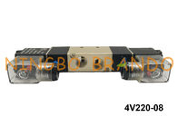 BSPT 1/4 &quot;4V220-08 AirTAC نوع هوائي الملف اللولبي صمام التحكم الكهربائي المزدوج ضوء DC24V