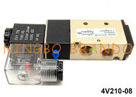 صمام الملف اللولبي الهوائي نوع Airtac 1/4 `` 4V210-08 AC220V AC110V