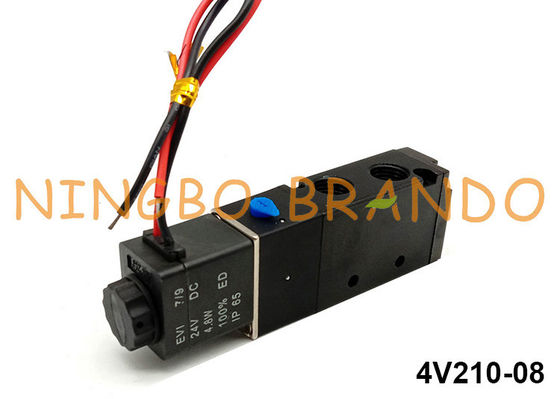 5 طريقة 2 موقف هوائي الملف اللولبي صمام Airtac نوع 4V210-08 24V DC