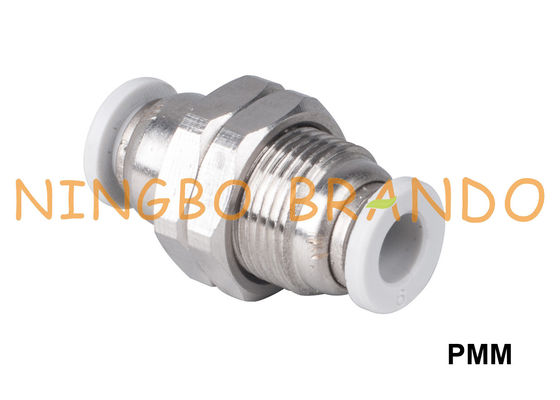 تركيبات سريعة تعمل بالهواء المضغوط PMM Bulkhead Union 1/8 '' 1/4 '' 3/8 '' 1/2 ''