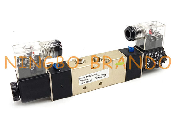 4V230C-08 1/4 &amp; # 39؛ &amp; # 39؛ &amp; # 39؛ &amp; # 39؛ مزدوج الملف اللولبي 5/3 طريقة مغلق مركز هوائي الملف اللولبي صمام