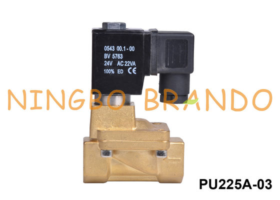 PU225A-03 شاكو نوع 3/8 `` صمام الملف اللولبي النحاس 24VDC 110VAC 220VAC