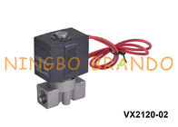 VX2120-02 SMC Type 2 Way NC الفولاذ المقاوم للصدأ صمام الملف اللولبي 1/4 `` 24V 220V