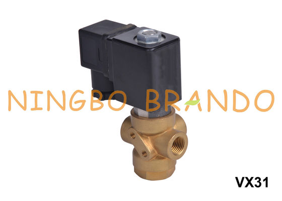 صمام الملف اللولبي النحاسي VX31 SMC من النوع 3 طرق 1/8 `` 1/4 '' 24 فولت 220 فولت
