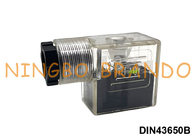 موصل ملف الملف اللولبي DIN43650B IP65 MPM مع LED DIN 43650 Form B.