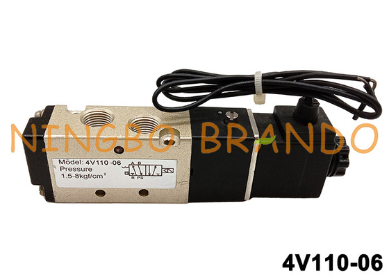 AIRTAC Type 4V110-06 5 Way 2 Position 1/8 &quot;صمام الملف اللولبي الهوائي