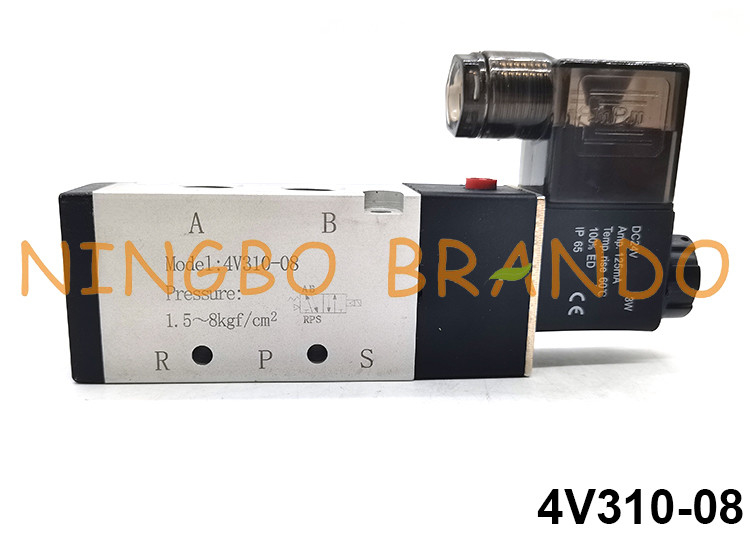 4V310-08 Airtac نوع هوائي الملف اللولبي صمام 5/2 طريقة DC24V AC220V