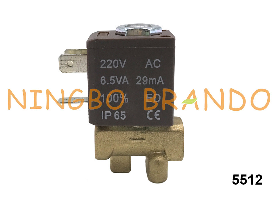 5512 CEME نوع G1 / 4 '' صمام ملف لولبي نحاسي ثنائي الاتجاه مغلق عادة 24VDC 220VAC
