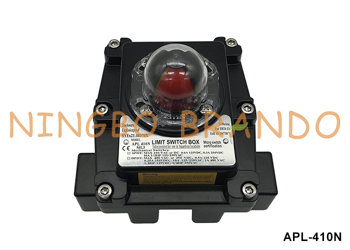 APL-410N عازل الانفجار حد مفتاح مربع مؤشر موقف صمام لصمام الكرة