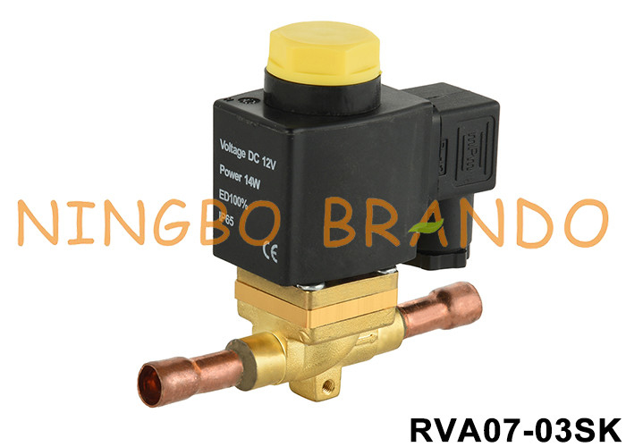 2 طريق 3/8 'حاميل عادة مفتوحة التبريد الصمام الكهربائي 12V 24V 110V 220V
