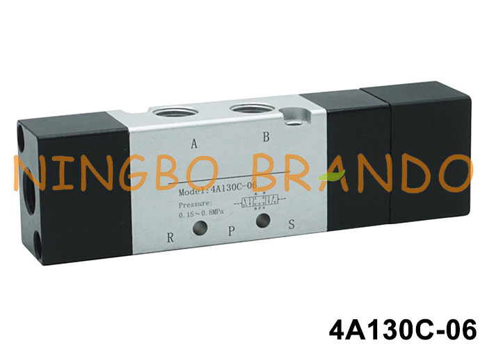 Airtac نوع 4A130C-06 1/8'' صمام الطيار الهوائي الهوائي 5/3 طريق