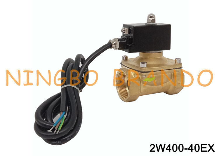 1-1/2'' Normally Closed Brass Explosion-Proof Solenoid Valve 1.5 Inch 24V 110V 220V
