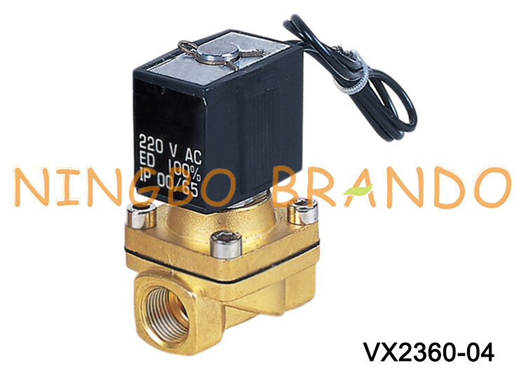 VX2360-04 1/2 '' SMC نوع صمام الملف اللولبي النحاسي للمياه الهواء 220 فولت 110 فولت 24 فولت