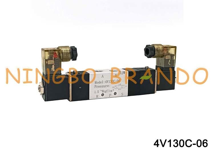 Airtac نوع 4V130C-06 صمام هواء الملف اللولبي 3 موضع 5 منفذ 1/8 بوصة صمام تحكم هوائي