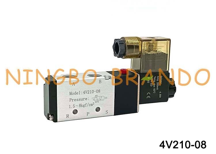 Airtac نوع 4V210-08 صمام الهواء الملف اللولبي 5/2 طريقة 4V200 سلسلة