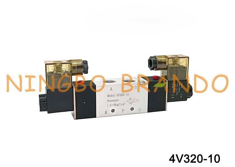 نوع AirTAC 4V320-10 DC12V 3/8 '' صمام هواء ملف لولبي مزدوج 5/2 طريقة