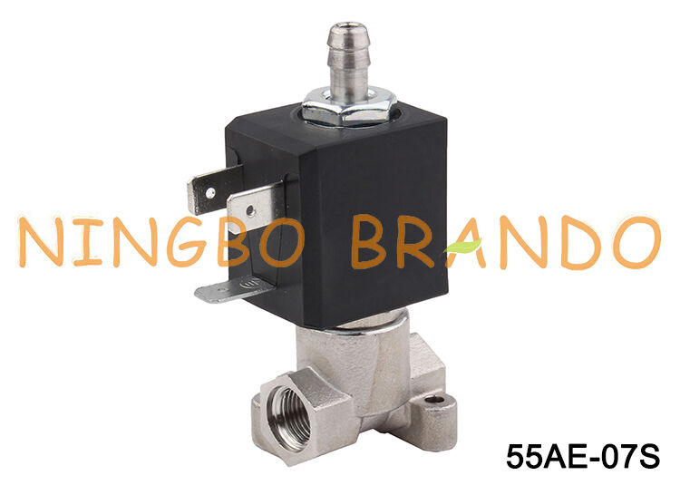 3-Way NC 1/8'' Stainless Steel Solenoid Valve for Espresso Coffee Machine