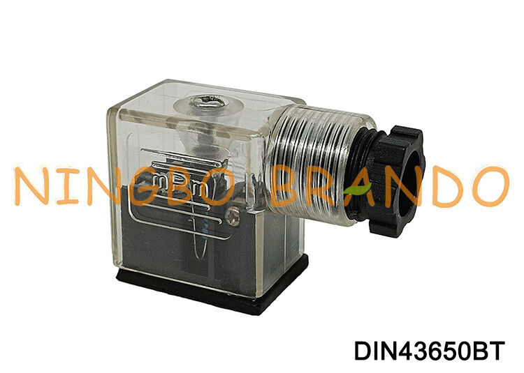 DIN43650B Solenoid Valve Coil Connector 11mm Transparent DIN 43650 Type B