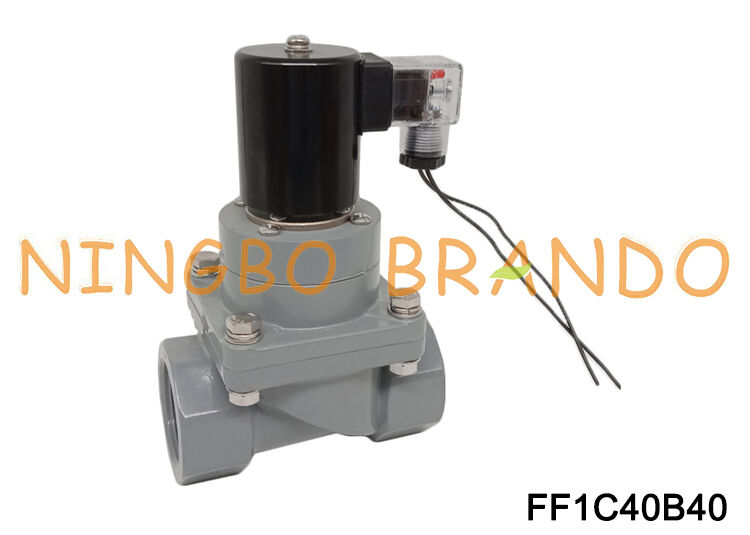 1-1/2'' CPVC Anti-Corrosive Solenoid Valve DN40 Chemical Valve FF1C40B40