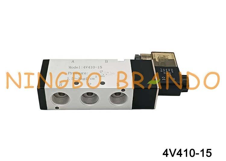 AIRTAC Type 4V410-15 Solenoid Valve 5/2 Way Pneumatic Valve 1/2 Inch Single Solenoid