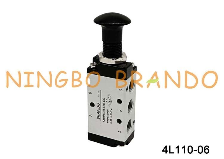 Airtac نوع 4L110-06 4L صمام التحكم في الهواء بالدفع والسحب 5/2 طريقة