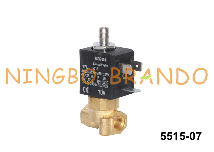 5515 Ceme Type 3 Way Coffee Machine نحاس الملف اللولبي صمام مغلق عادة 230 فولت 24 فولت