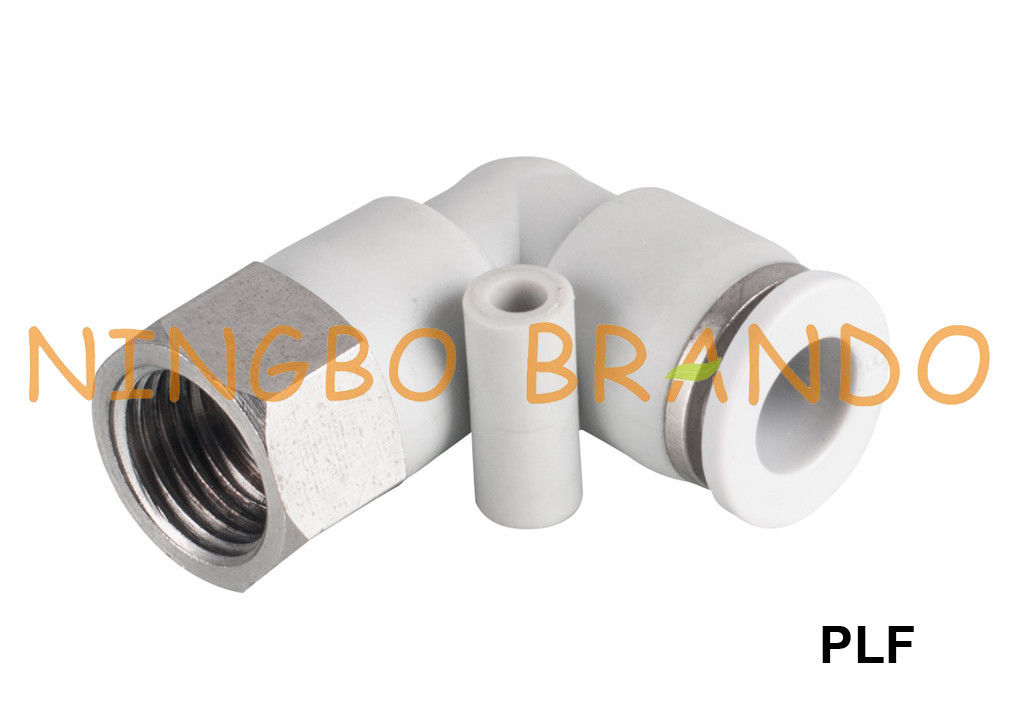 PLF أنثى الكوع دفع في تركيبات خرطوم هوائي 1/8 `` 1/4 '' 3/8 `` 1/2 &quot;