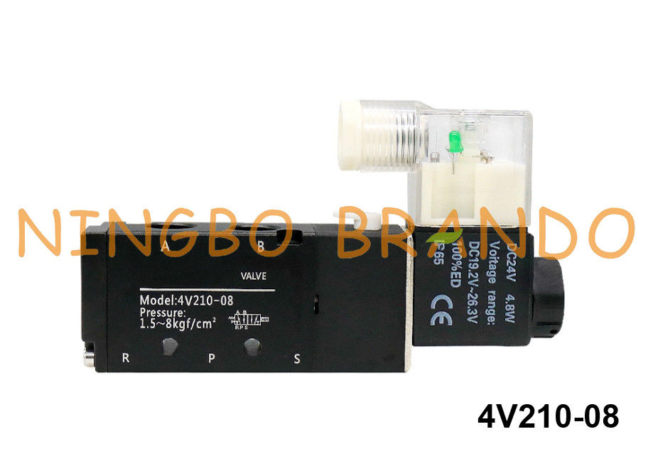 4V210-08 Airtac نوع هوائي الملف اللولبي صمام 4V210-08-B 24VDC