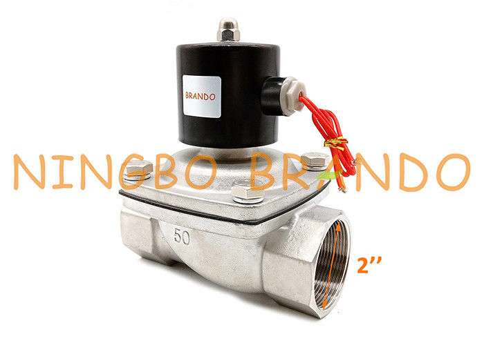 2S500-50 SUW-50 2/2 Way NC 2 '' التحكم في التدفق SS304 صمام الملف اللولبي