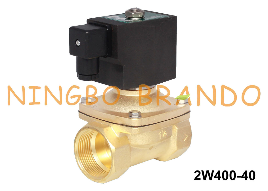 1 1/2 `` 2 طريقة صمام الملف اللولبي النحاس الكهربائية المياه 24V DC 220V AC