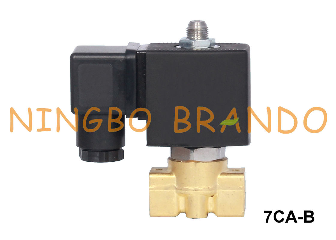 صمام الملف اللولبي النحاسي المائي ثلاثي الاتجاهات 1/8 `` 1/4 '' 12VDC 24VDC 110VAC 220VAC